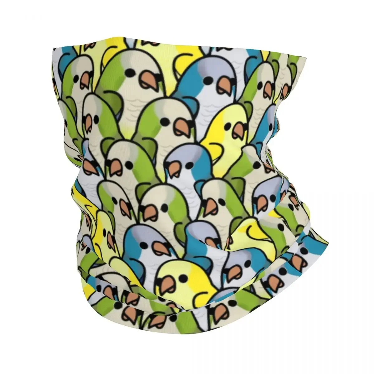 Quaker Parrots Squad Bandana Neck Gaiter Windproof Face Scarf Cover Women Men Parrot Birds Headwear Tube Balaclava