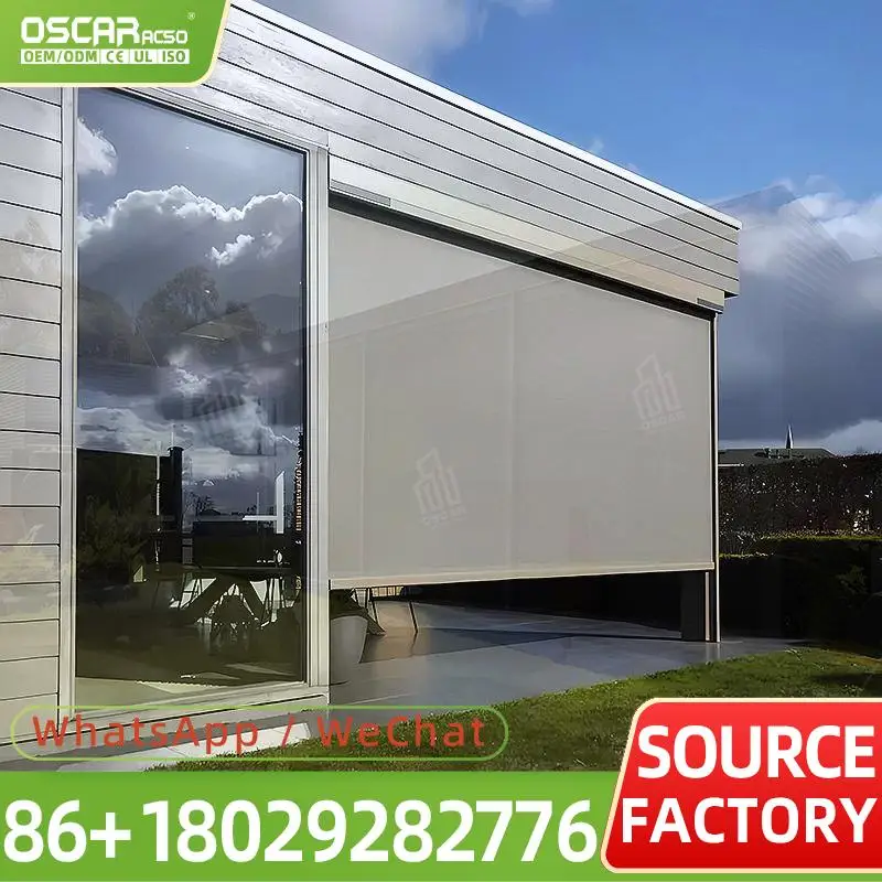 Outdoor Motorized Louvered Gazebo Aluminum Pergola for Garden Patio Backyard Rolling shutter