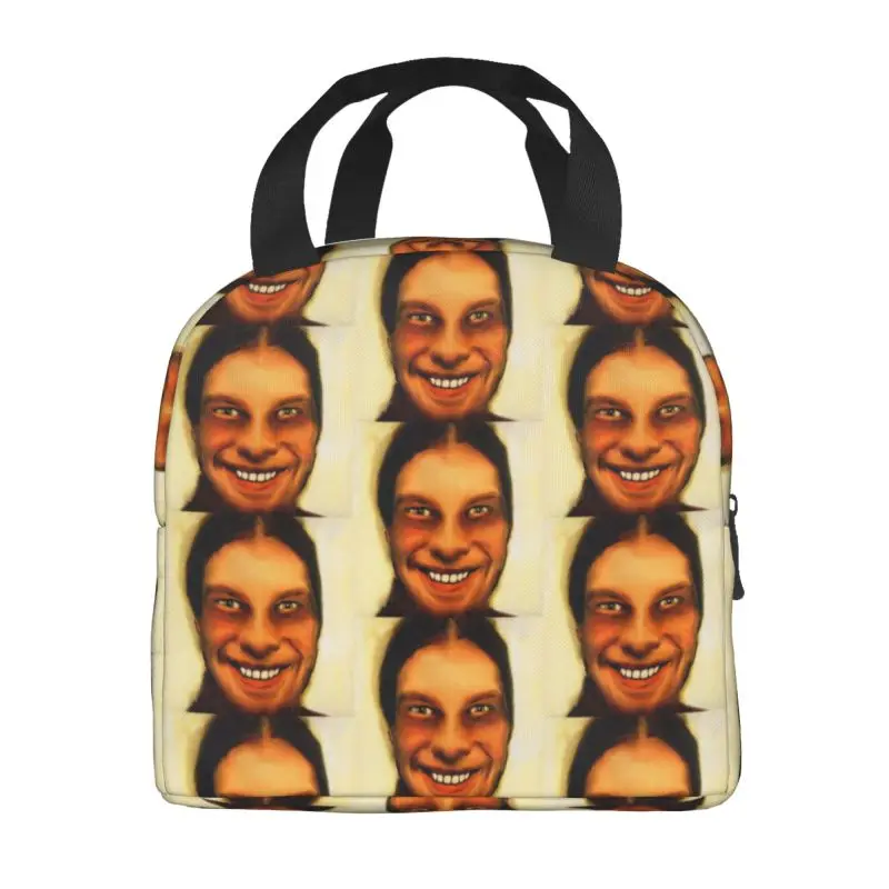 Custom Aphex Twin Lunch Bag Men Women Thermal Cooler Insulated Lunch Box for Student School