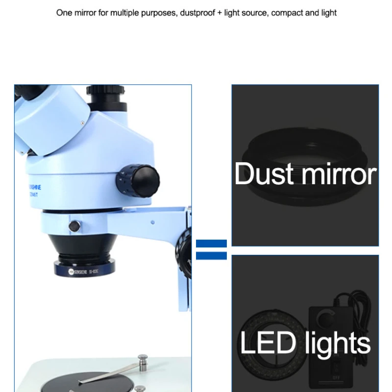 Imagem -02 - Led Microscópio Light Source Anel Proteção Ocular Ajustável Lâmpada Branca para Telefone Reparação Bga Ss033c