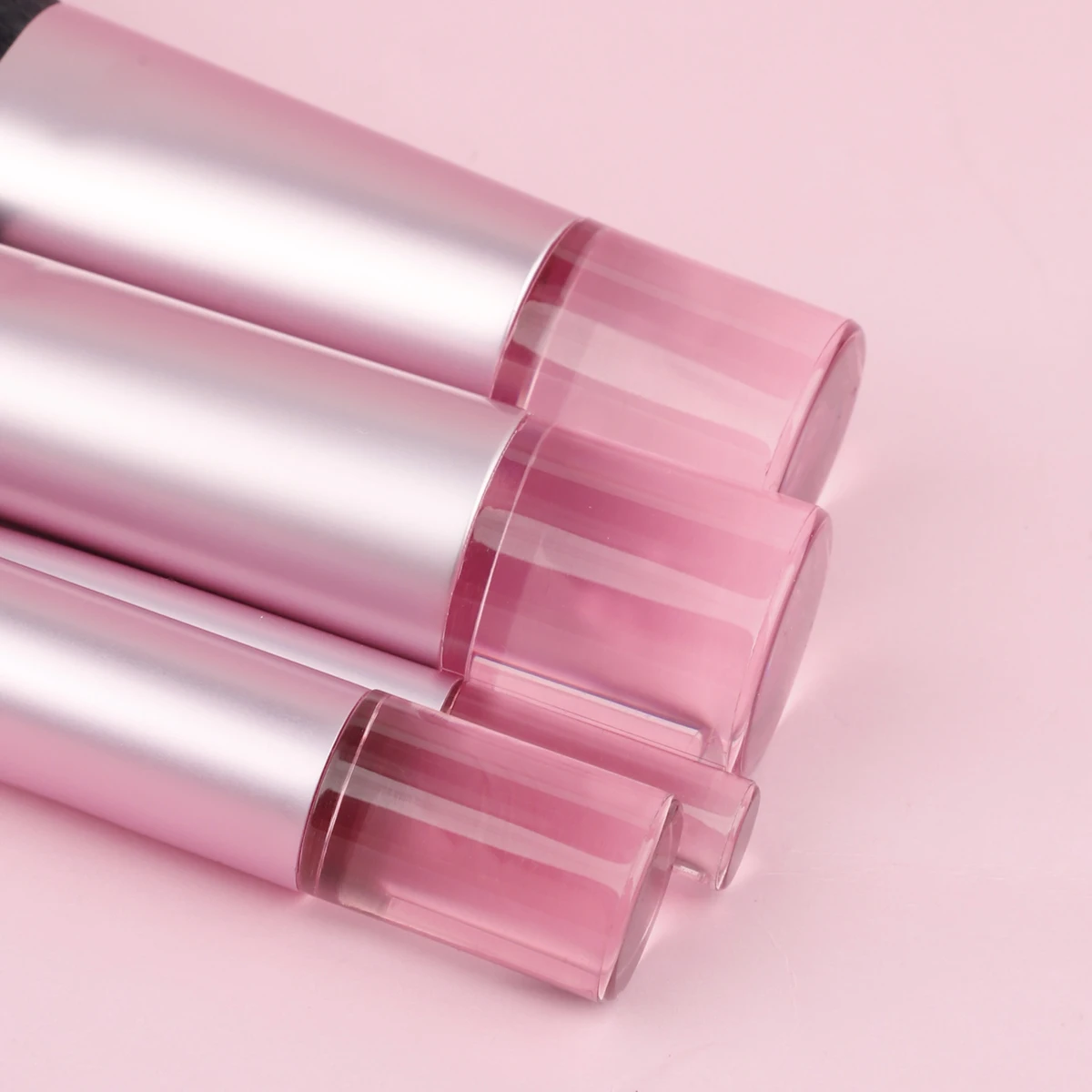 10本入り ピンク ミニメイクブラシ トラベルポータブルメイクツール メイクパフ - パームブラシ プロ仕様メイクツールセット