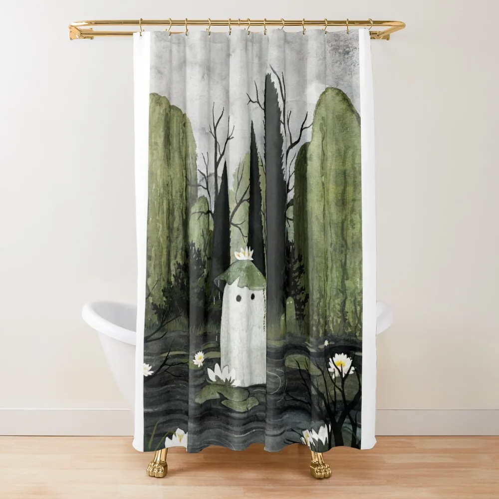 

Water Lilies Shower Curtain Anime Bathroom Shower Bath Curtain
