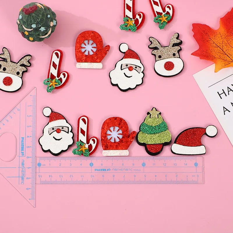 30 Stück, verschiedene Designs, weihnachtliche Hirschgeweih-Applikationen zum Aufnähen, für Haarspangen, Accessoires, Hüte, Taschen und zur Dekoration von Stoffen. – Detail 1