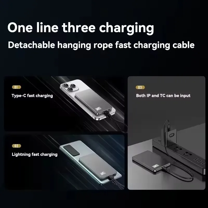 Wireless Magnetic 500000mAh Power Bank Fast Charging Portable PD22.5W External Battery for Magsafe for iPhone17 Samsung Xiaomi view 3