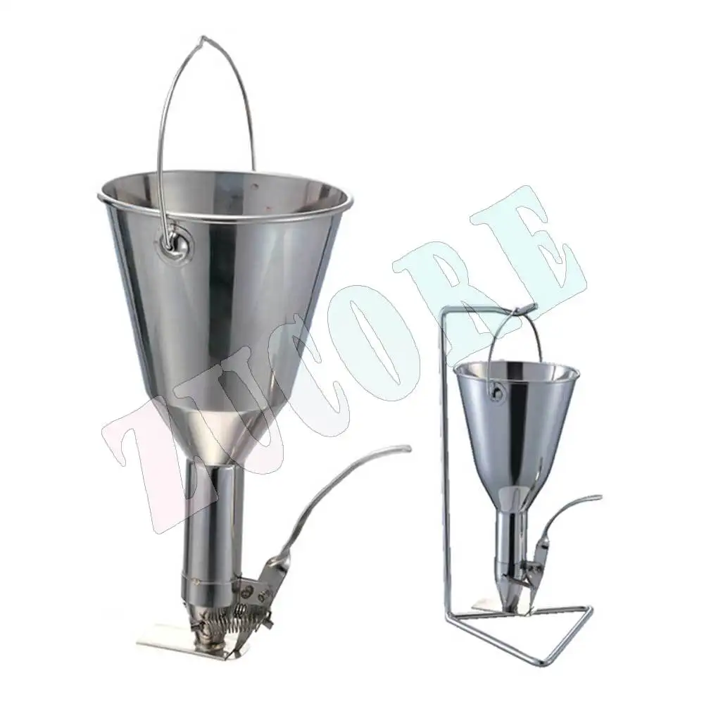 Manual Control Funnel Stainless Steel Sugar Funnel Household Kitchen Food Tools