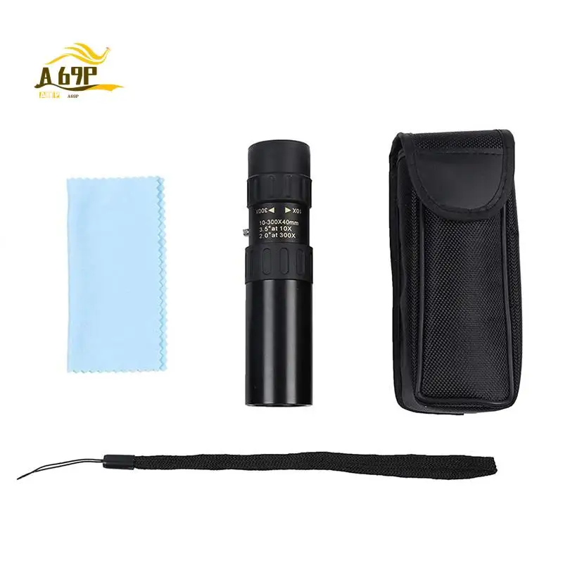 

A69P-Metal 10-300X40 Zoom HD Single-Tube Telescope Long Range Portable Professional Telescope Monocular For Outdoors Hunting