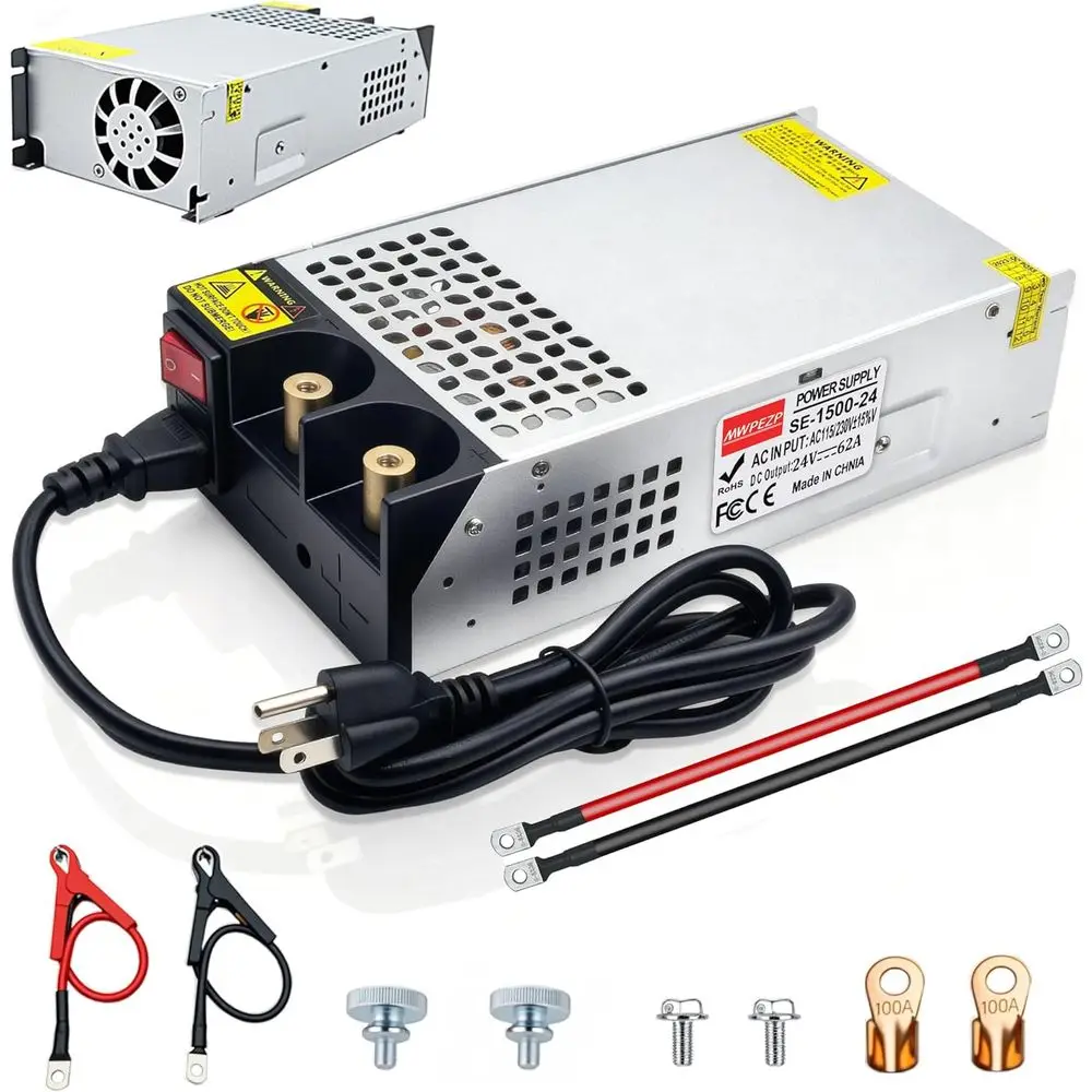 

DIY-версия преобразователя AC/DC 24В 62.5А 1500Вт, блок питания Unil SMPS 110В/120В/220В AC/DC, трансформатор