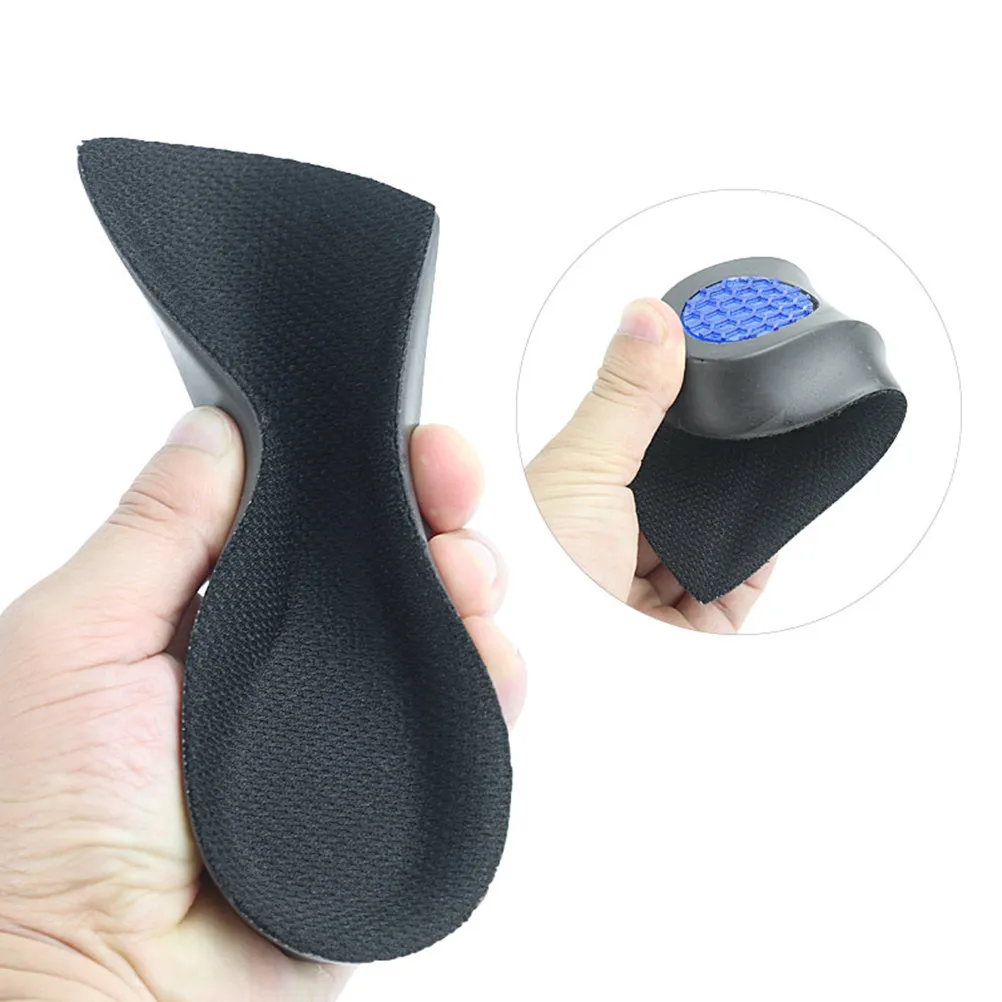 1Pair Invisible Height Increase Insoles PU Gel Cushioned for Sneakers Boots Non Slip Ventilated Odorless Heel Lift
