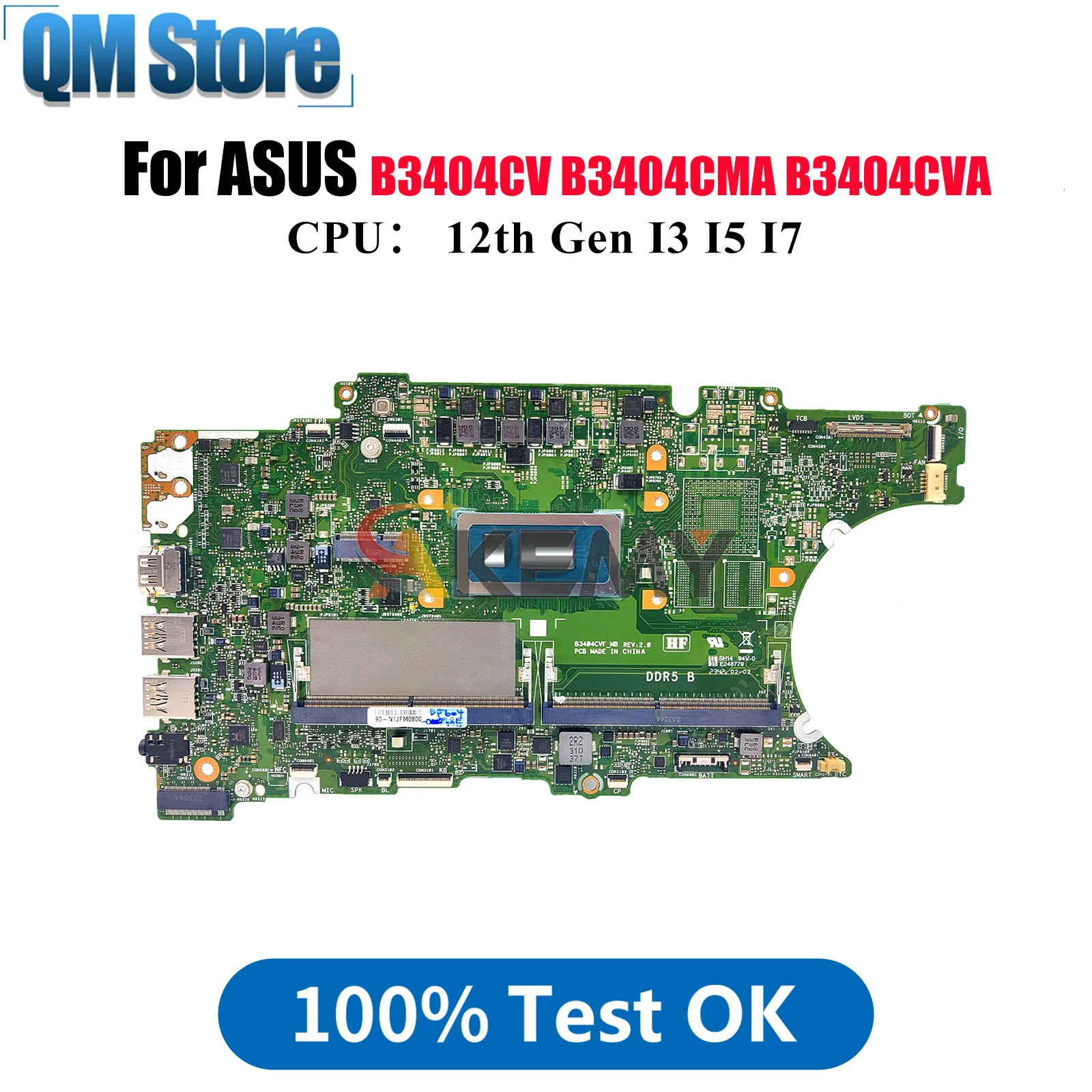 

B3404CV Материнская плата для ноутбука ASUS ExpertBook B3404C B3404CMA B3404CVA Материнская плата для ноутбука с процессором I3 I5 I7 100% tests OK stk