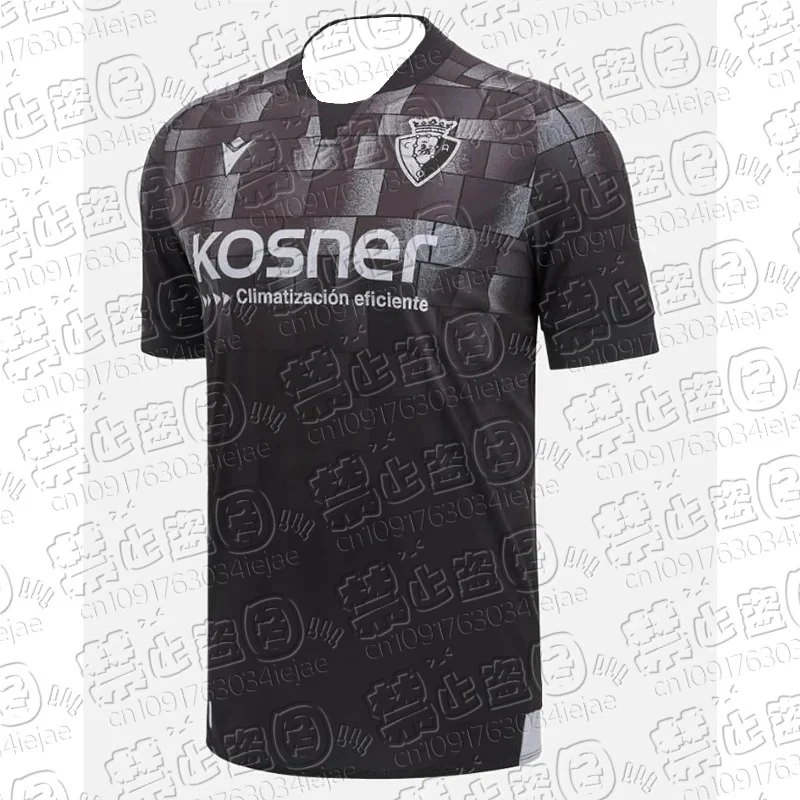 24-25 جديد حار الصيف قميص لا ليجا Osasuna قميص ثلاثية الأبعاد مطبوعة الرجال والنساء قميص كرة القدم الرياضة عادية كبيرة الحجم قميص موتو