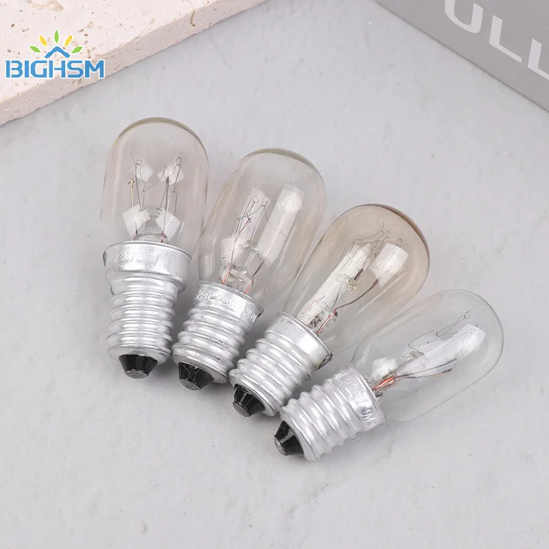 5Pcs E14 Salt Lamp Globe Bulb 10/15/20/25W 220V-230V Incandescent Bulbs Refrigerator Oven Light Bulb Replacement