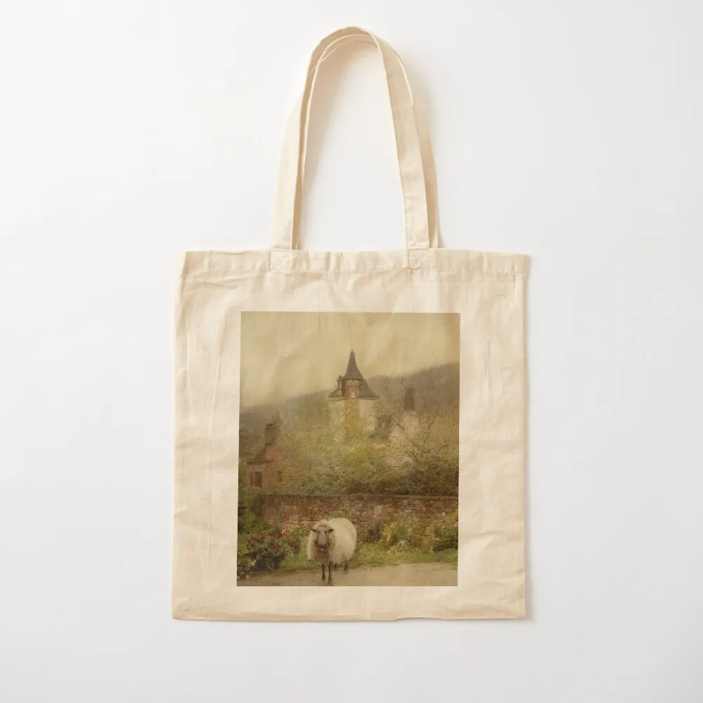 حقيبة حمل الأغنام في القرية القديمة حقيبة يد نسائية للمتسوقين حقيبة كبيرة حقيبة قماش نسائية #2