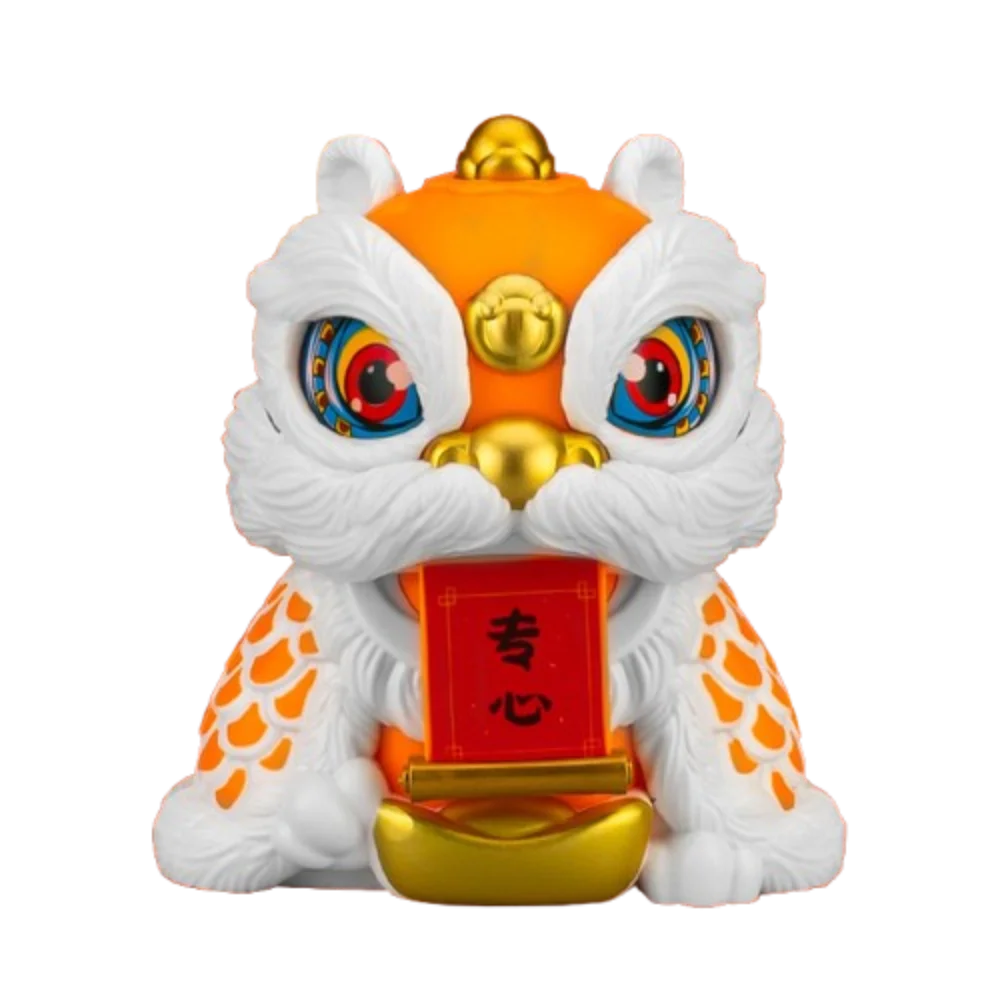 Atrair la riqueza, danza del dragón, juguetes de León, estilo chino con cuerda, estatua de León, figura de juguete, manualidades DIY, juguetes de Año Nuevo