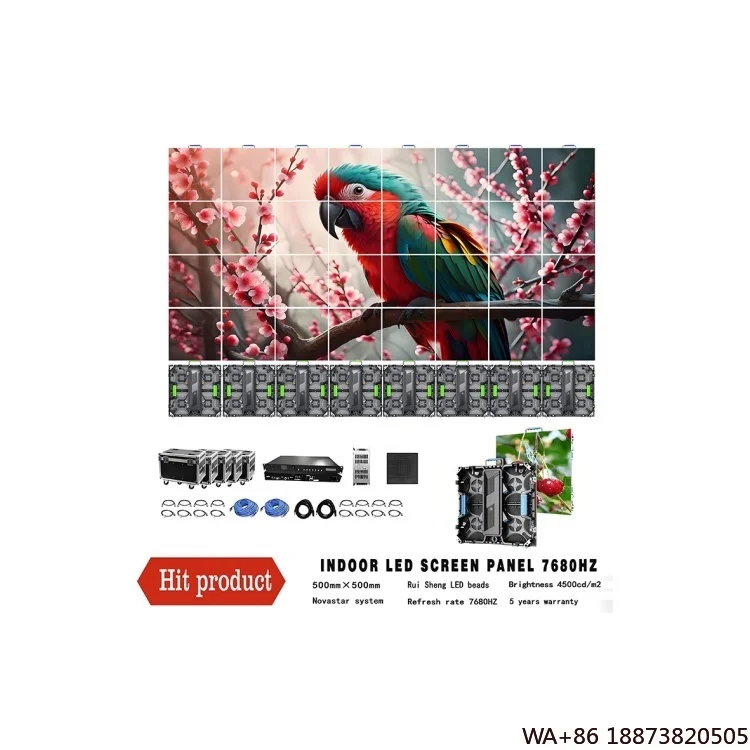 LED Professional Indoor Full Color P4.81  Display Screen Video Wall Advertising with Broadcast Control System Great Price