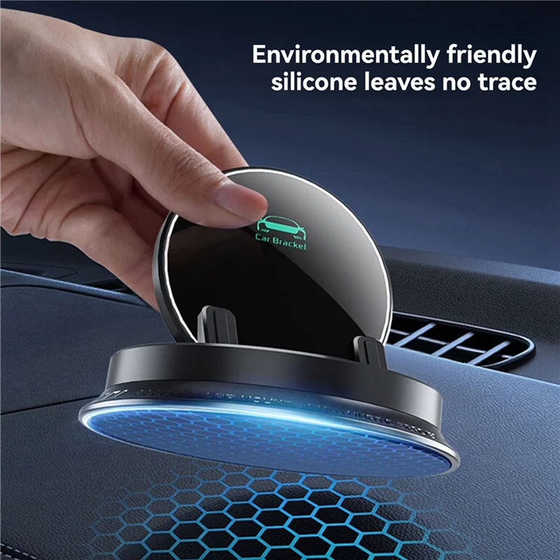 2X حامل هاتف السيارة للوحة القيادة العالمي 360 °   حامل هاتف من السيليكون قابل للدوران بيد واحدة لاستخدام السيارة