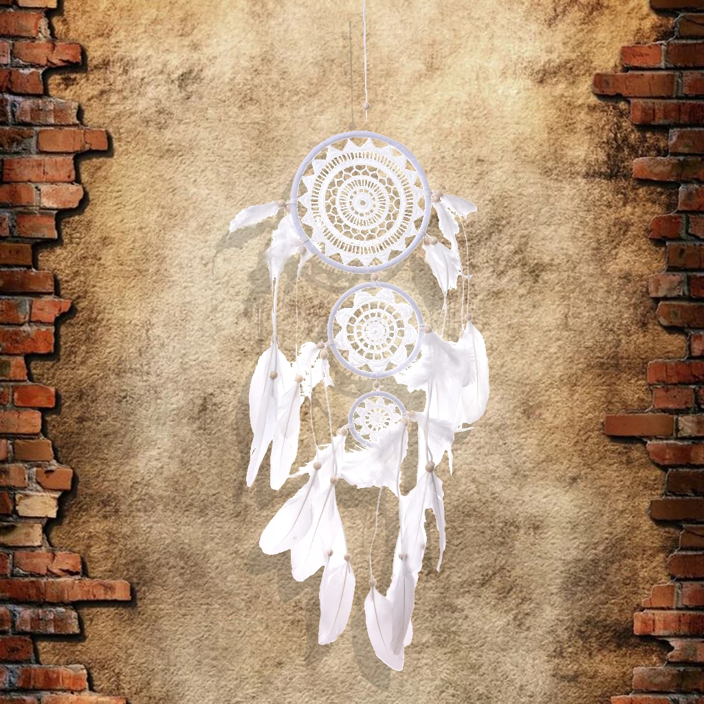Dream Catcher Elegant Feather Handmade Wall Hanging Home Ornament for Bedroom Decoration