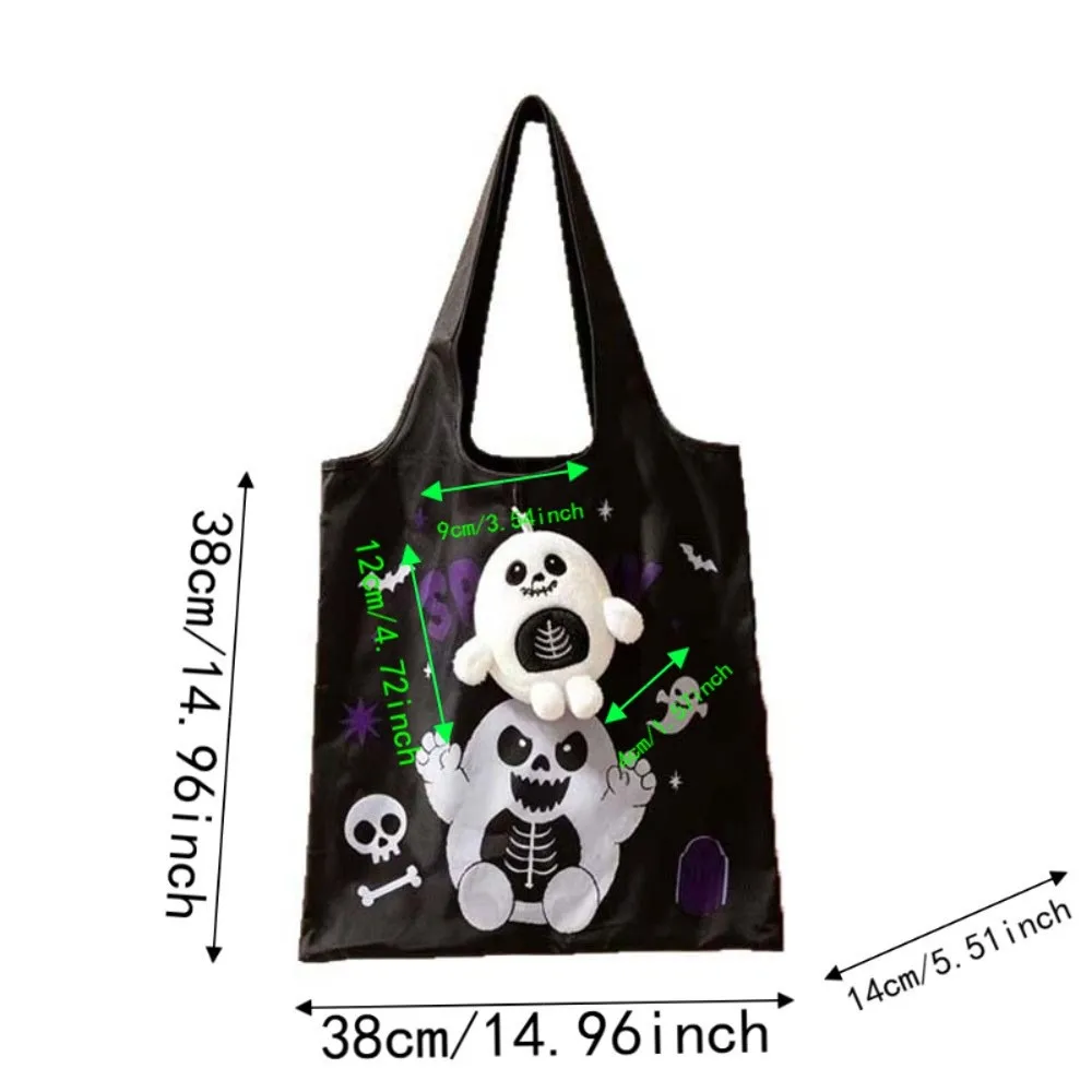 Einfarbige Halloween-Einkaufstasche, Mini-Reißfeste Cartoon-Taschenhandtasche, Ultraleicht und Platzsparend – Detail 1