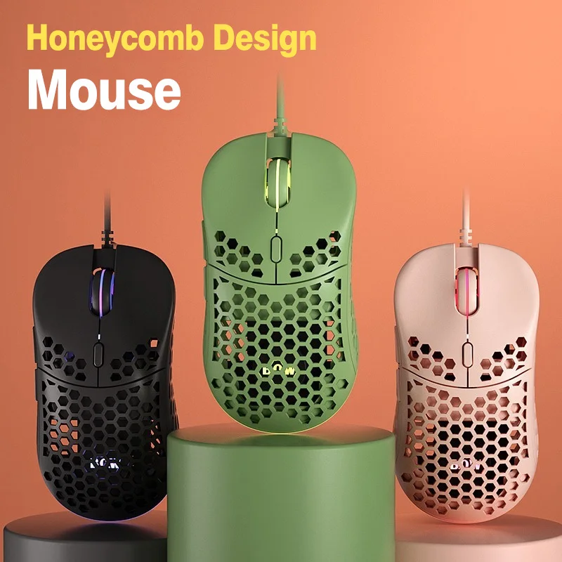 

Hollow Gaming Mouse Optical RGB Wired Mouse 7200DPI 6 Buttons Mouse USB Wired Mouse For Computer Office Mice For PC Laptop