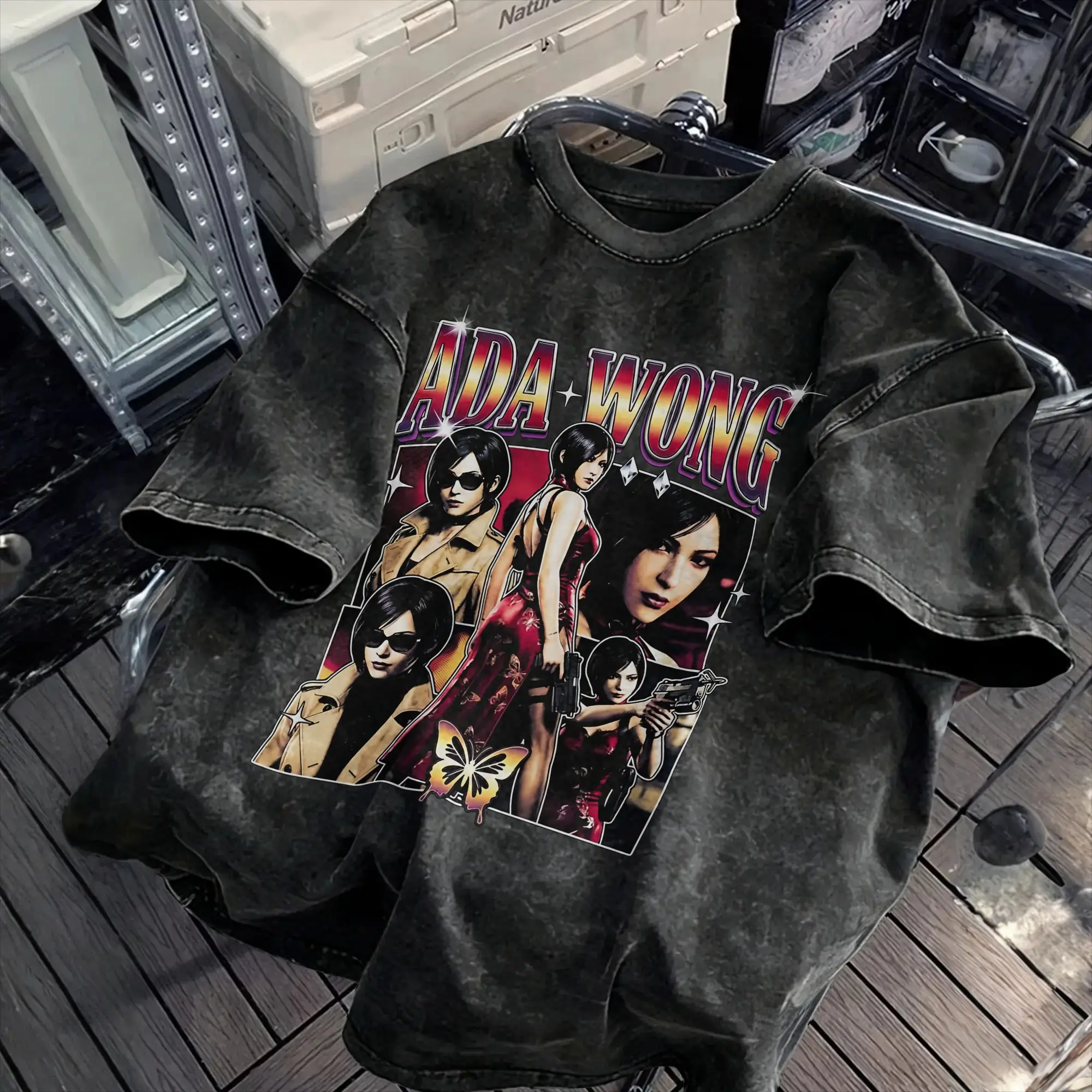 Graphique d'Ada Wong Resident Evil T Shirt Summer  Streetwear T Shirts Cotton Hipster Tshirt For Men Short Sleeve Print Top Tees