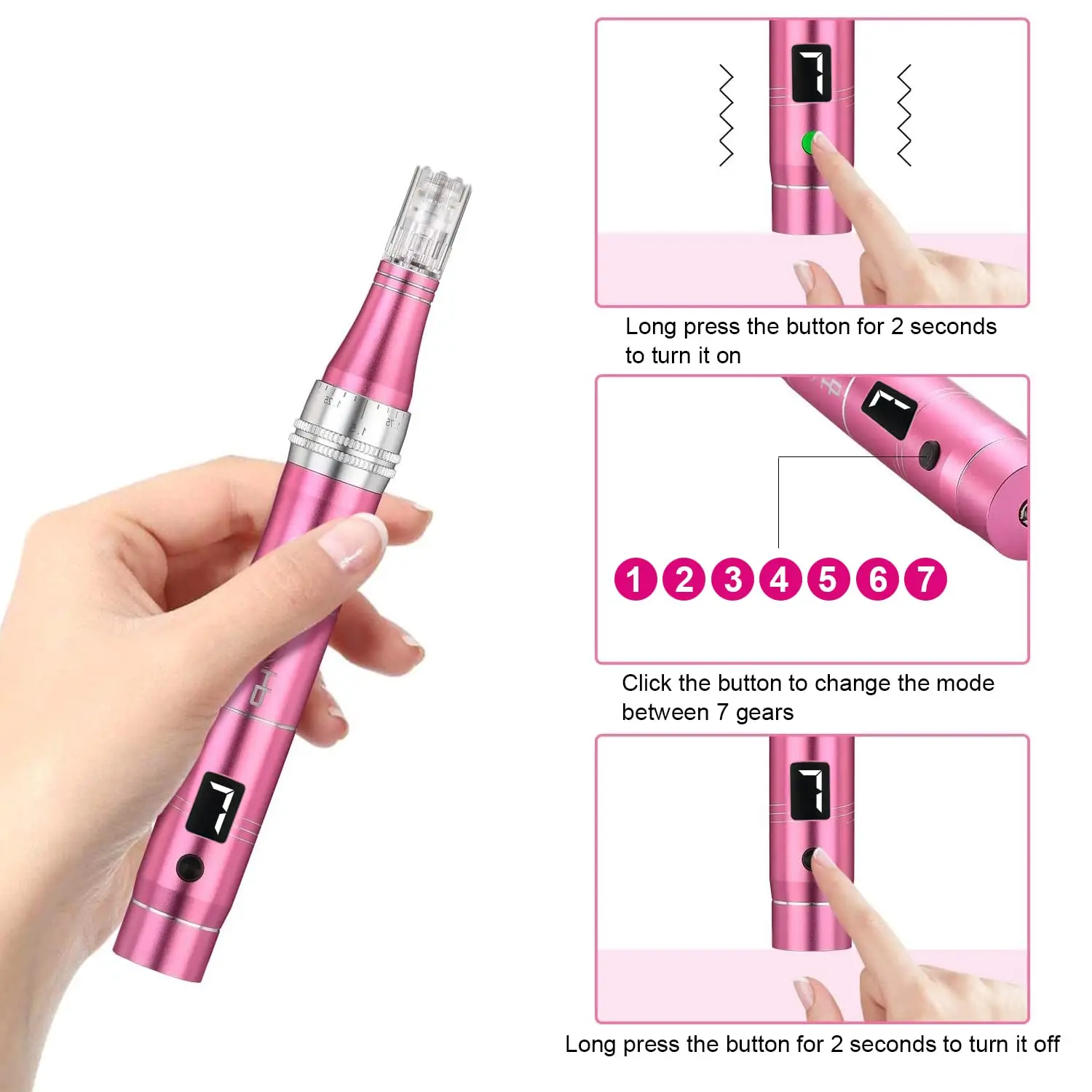 M7 Electric Doctor Pen Wireless Skincare and Beauty Care Facial Tools Beauty Equipment Tattoo Micro Needles Model Complete