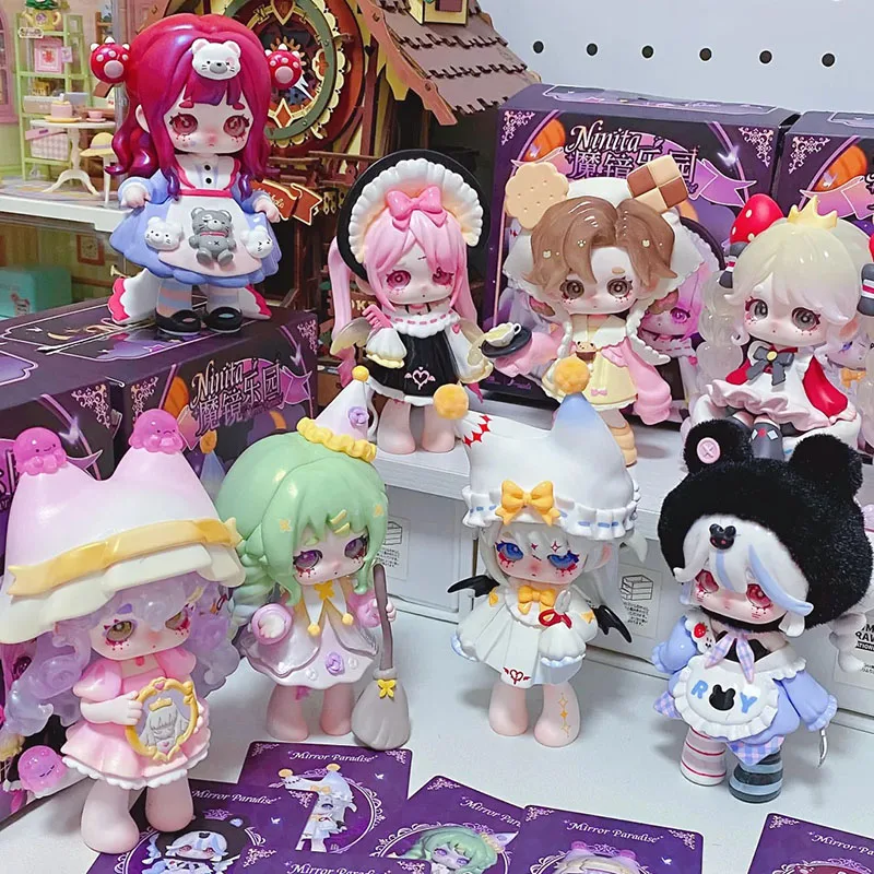 Ninita Mirror Paradise Series Blind Box Doll Surprise Action Figure Home Decor Model Mystery Ornament Trendy Toy Gifts