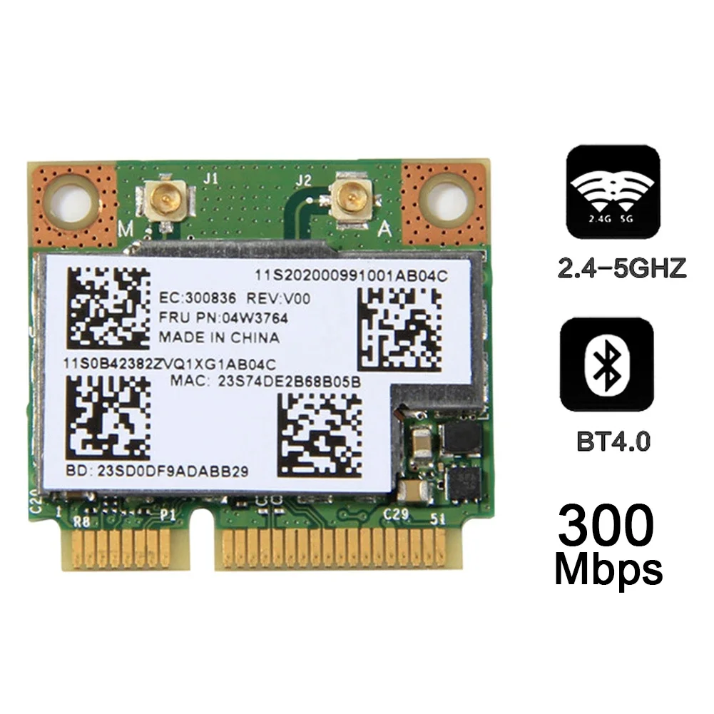 BCM43228 BT4.0 WLAN Para Thinkpad Abgn E430 E431 E435 E530 E531 E535 S230u T430u E330 E130 X131E 04W3834 04W3835 WIFI CARD