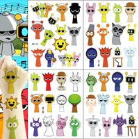 Sprunki Tattoo Stickers Incredibox Anime Action Figures Paster Water Transfer Printing Kids Cosplay Classic Toys Gift Hot Sales