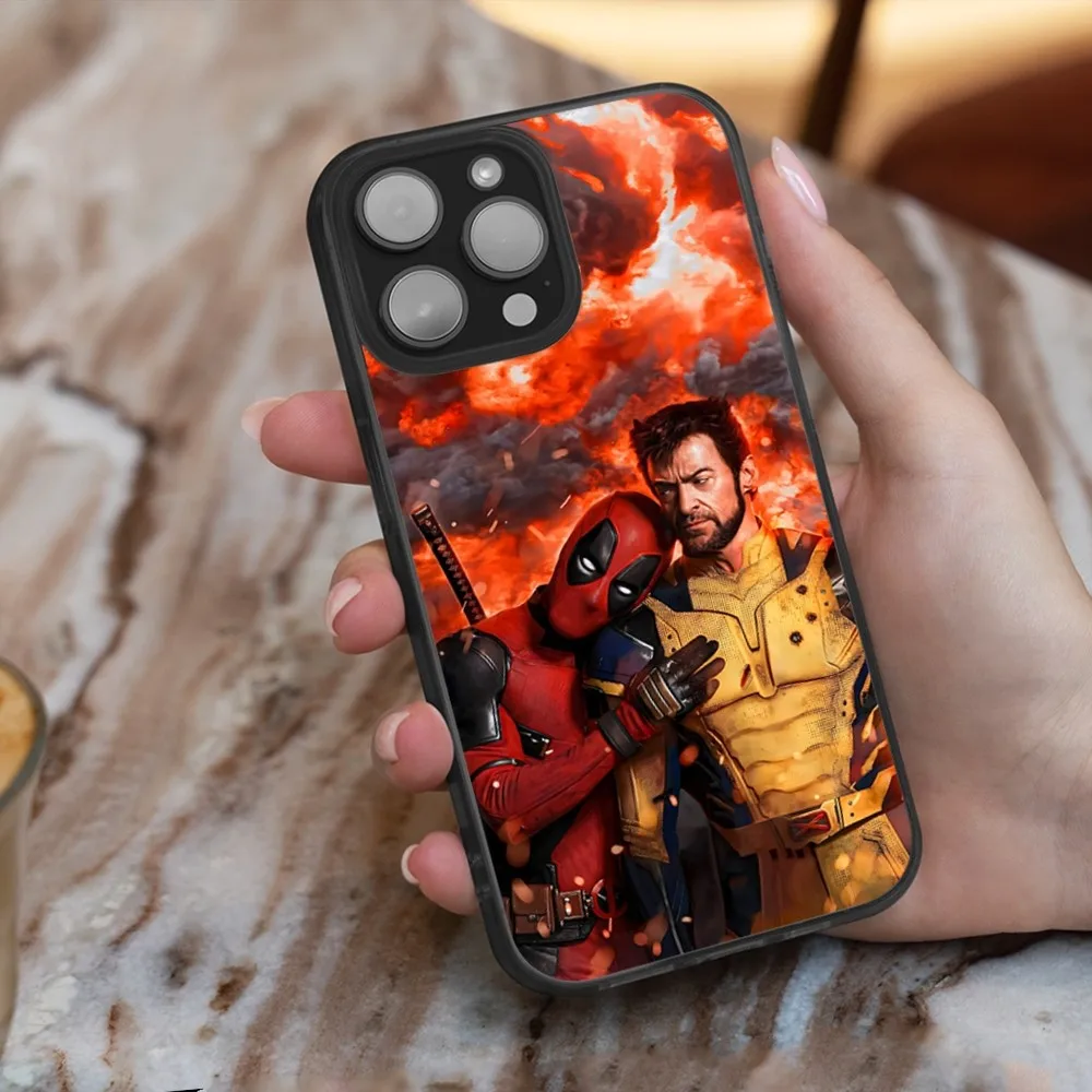 Phone Case For iPhone 16,15,14,13,12,11,Plus,Pro,Max,Mini D-Deadpool W-Wolverine Magesafe Magnetic Wireless Charge