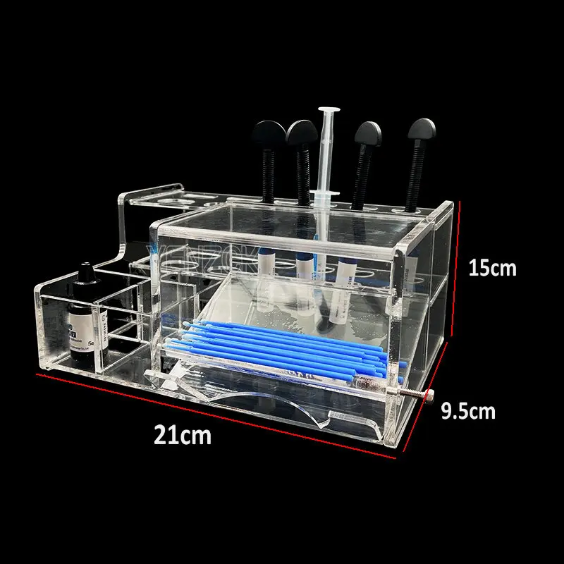 1Pc Dental Holder for Syringe Resin Adhesive Applicator Dispen Multifunctional Acrylic Organizer Dentist Tools