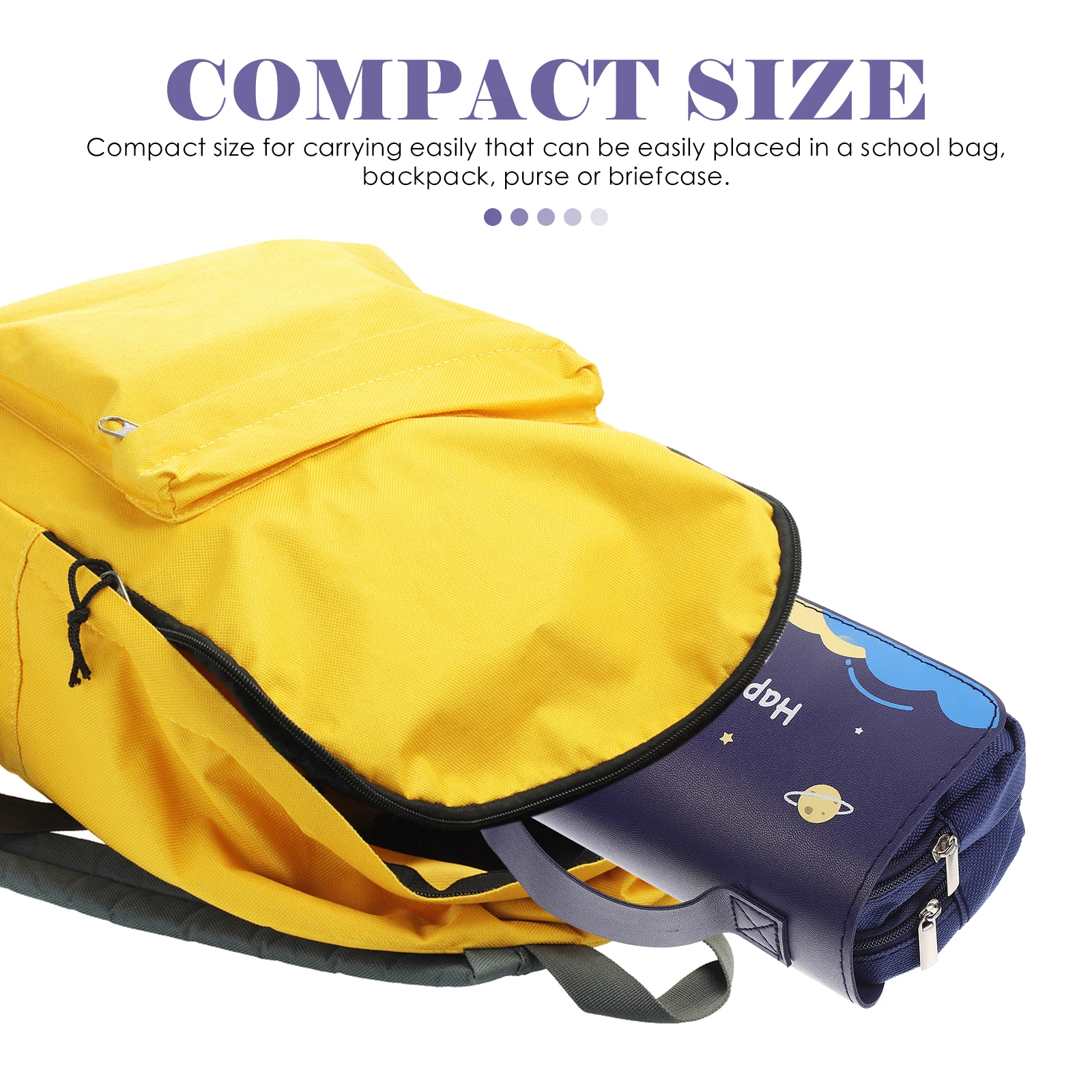 

Adorable Multi-Function Pencil Bag Double Zipper Pen Storage Lovely Portable Makeup Pouch Stationery Organizer For Kids