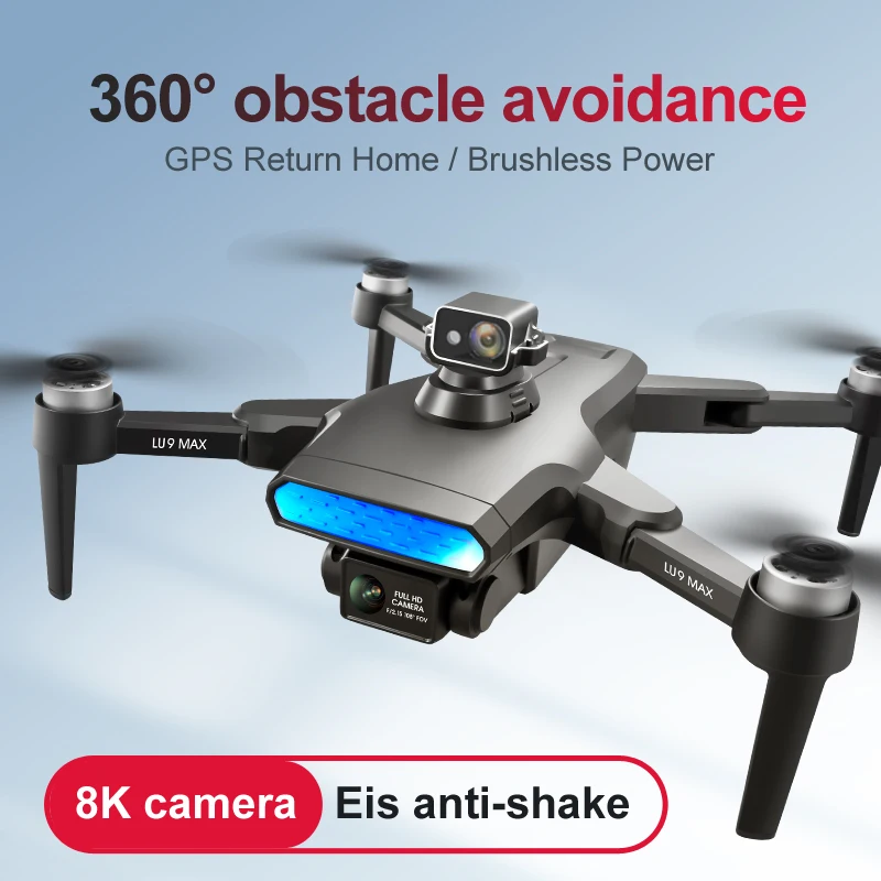 New intelligent drone 360 ° laser obstacle avoidance drone 8K electrically adjustable dual camera high-definition aerial photogr