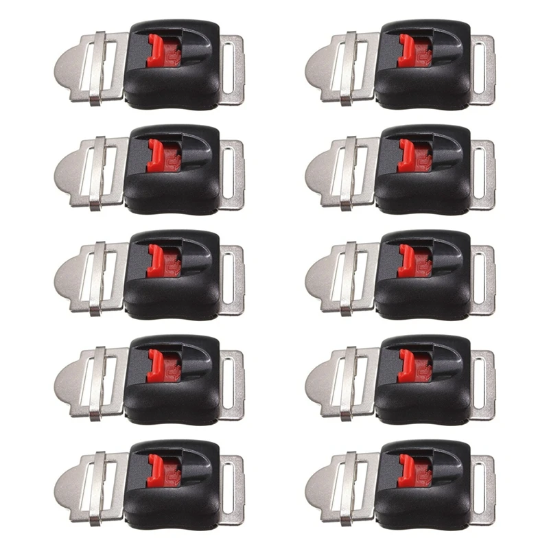 10Pcs Universal Motorcycle Helmets Clip Strap Quick Release Disconnect Buckle