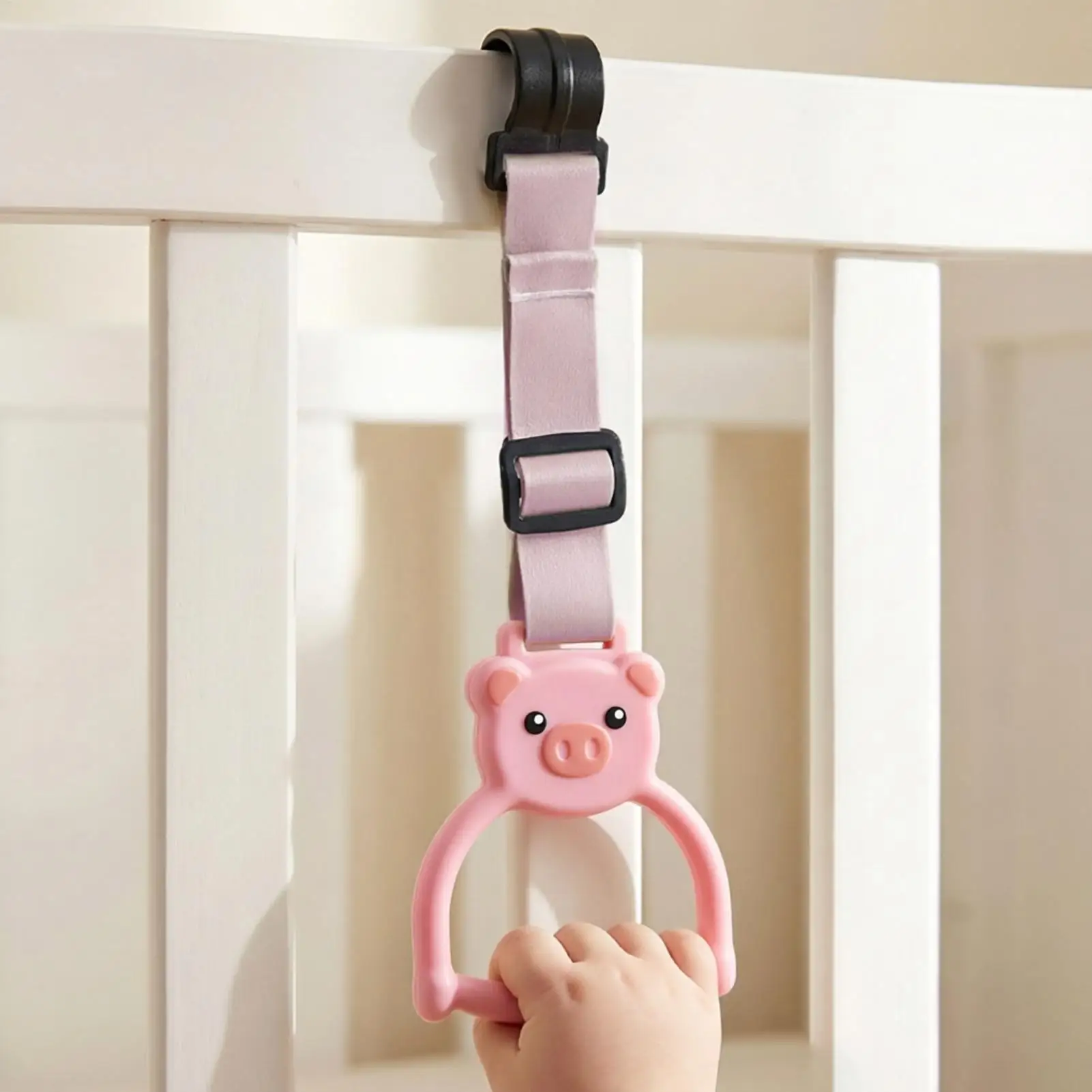 Kids Pull Up Rings Baby Hand Pull Rings Cribs Balance Training Ring Infant Stand Hooks Bed Hanging Pendant  Toddler Pull Rings