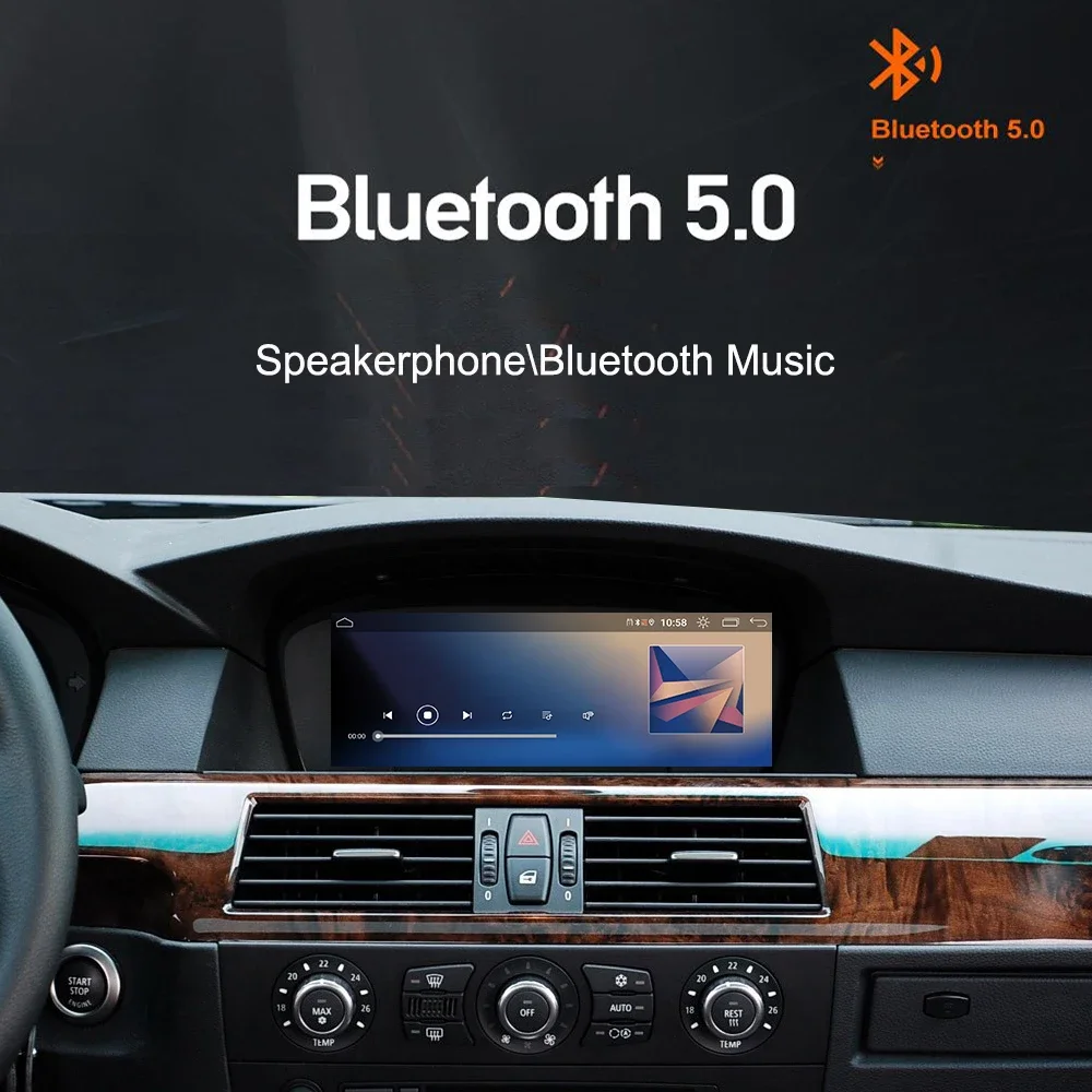 Autoradio Android 13 con touch screen da 8,8 pollici 2Din per serie 5 E60 2001 - 2010 Android Auto Carplay