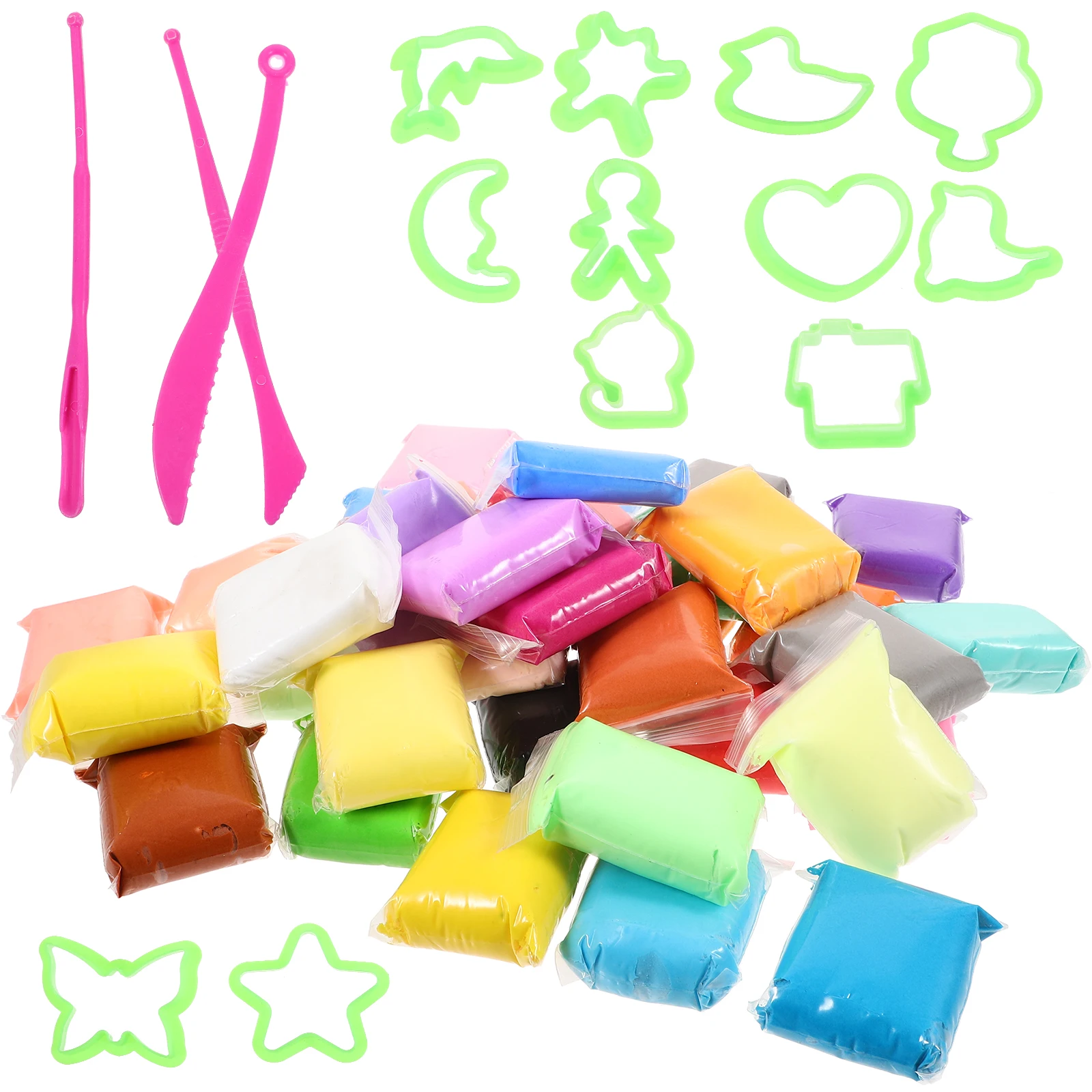 1 Set Diy Kit Bright Color Polymer Air Dry Modeling Clay For Craft Sculpting Tools Teenager Educational Plaything Handicrafts
