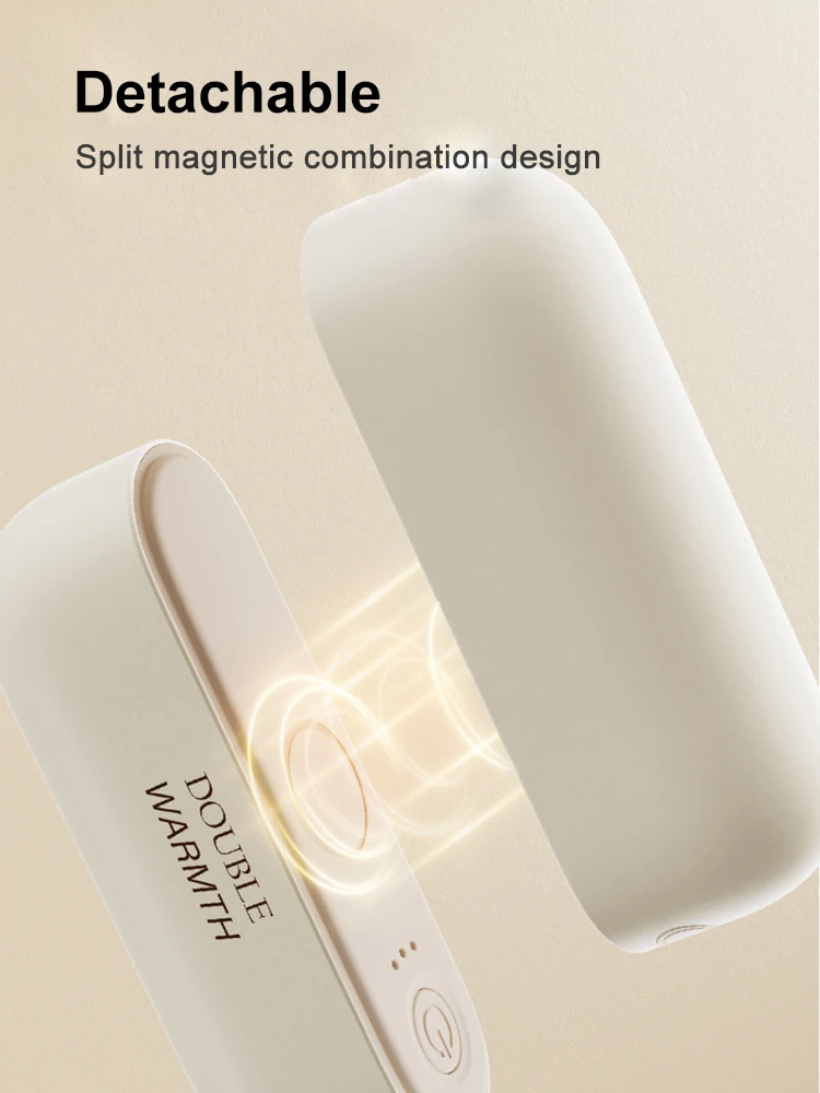 2in1 Magnetic Rechargeable Hand Warmers Electric Portable Handwarmers Long Lastin Safe Heating Warmer PocketHeater WinterOutdoor