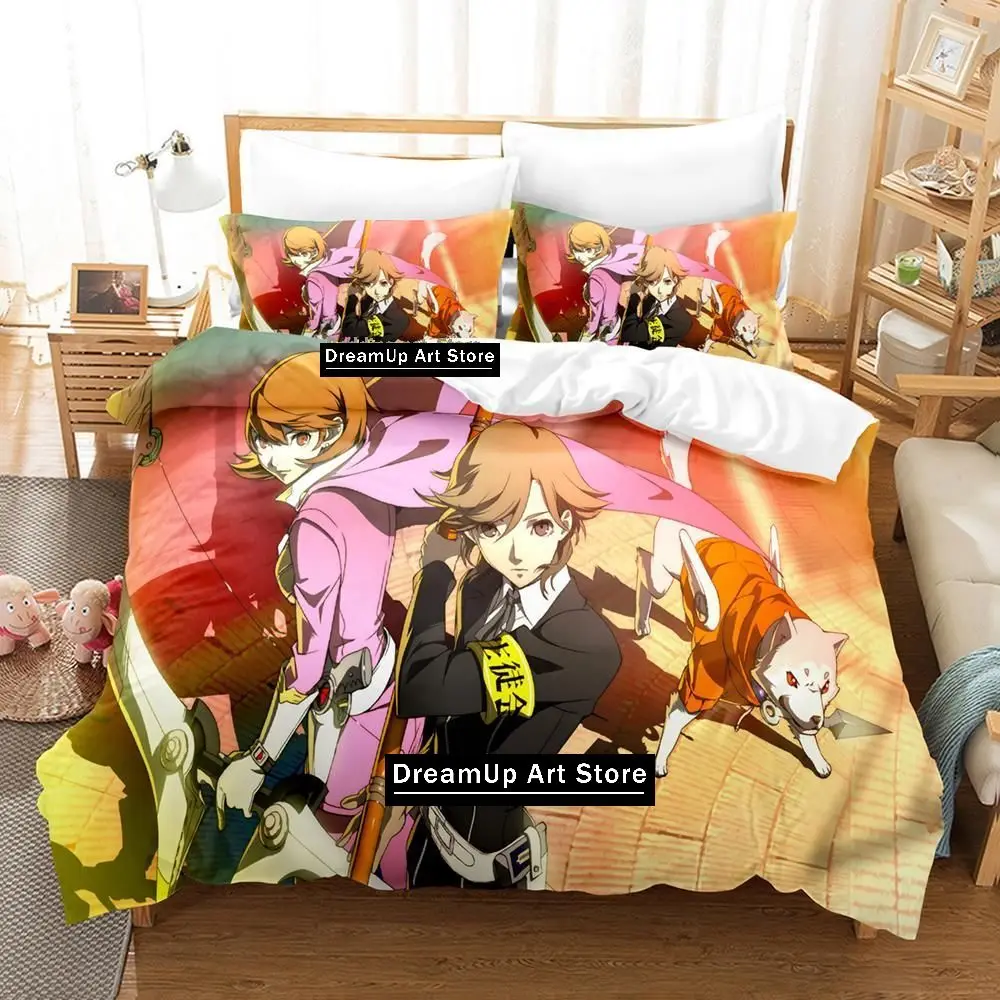 3D Print Fashion Persona 4 P4 Game Bedding Set Boys Girls Twin Queen Full Size Duvet Cover Pillowcase Bed Adult Bedroom