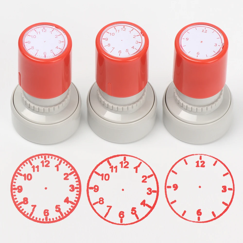 Timbres de sceau d'horloge fuchsia pour enfants, jouet étudiant, outils d'apprentissage, héros, 1 pièce