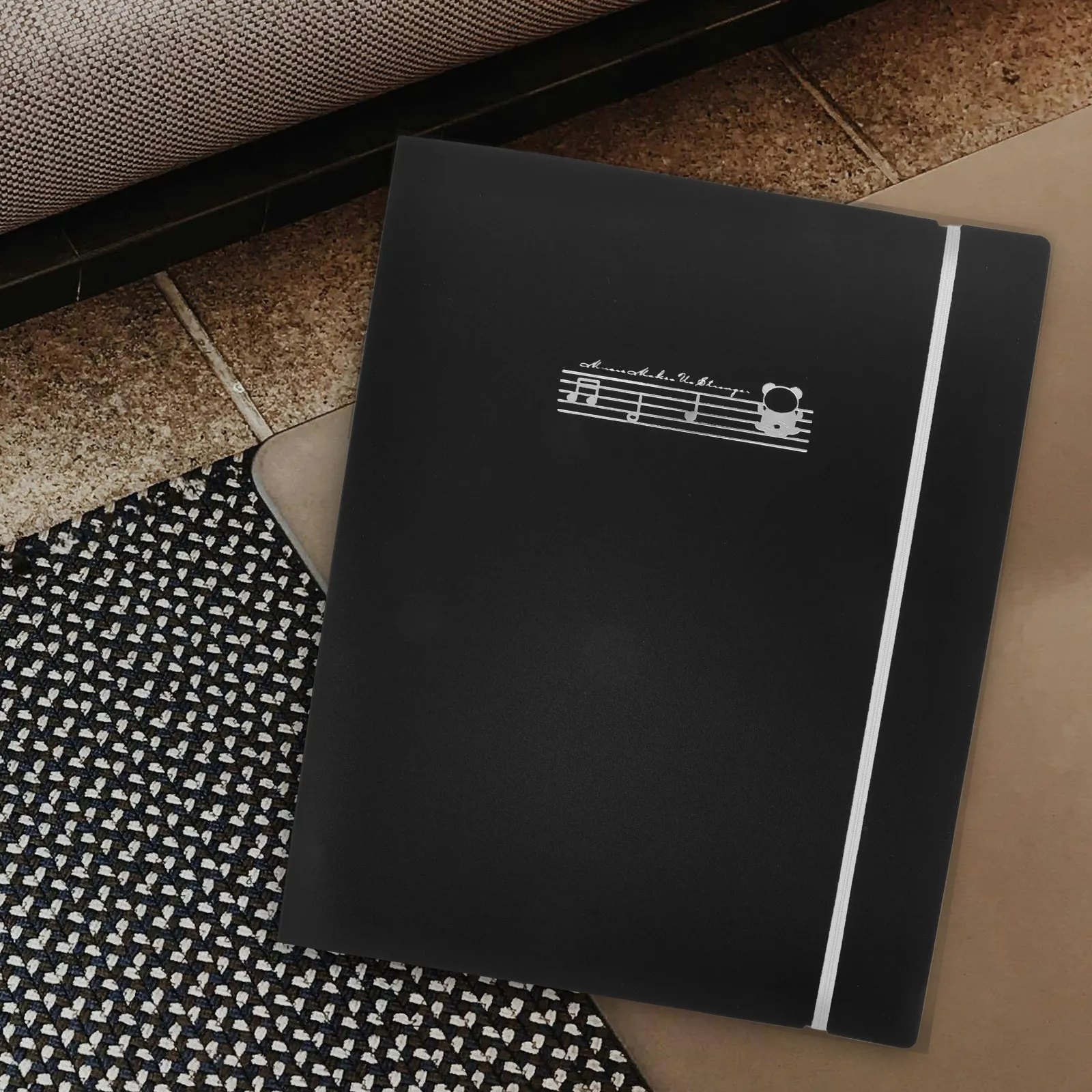 

A4 Sheet Music Holder Piano Binder Lightweight Portable Non-Reflective Surface Secure Page Grip Long-Lasting Music Sheet