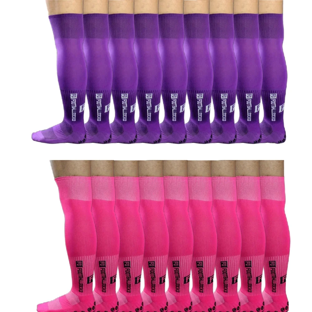3pairs Men Women Long FS Football Socks Sports Round Silicone Non-slip Grip Soccer Sock - view 4