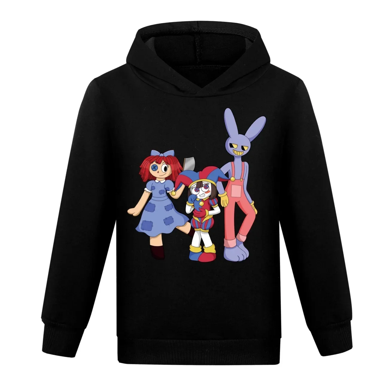 Boys Pullover Coats Cartoon The Amazing Digital Circus Hoodie Kids Pomni Jax Clothes Girls Hooded Sweatshirts Children Outerwear