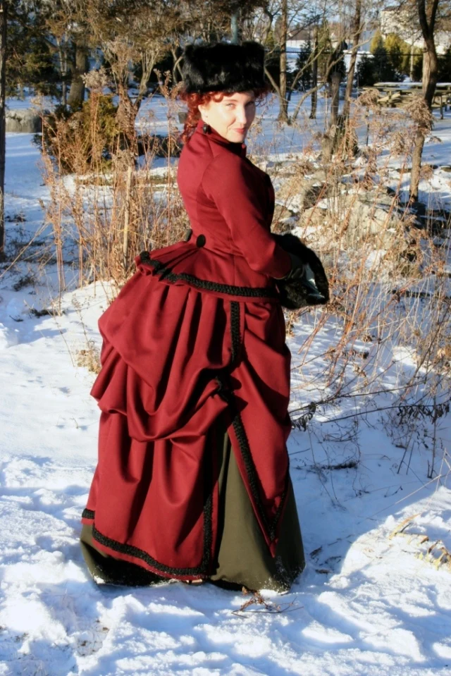 

Late 1880s Victorian Bustle Ball Gown Women Vintage Victorian Civil War Dress Renaissance Reenactment Costume