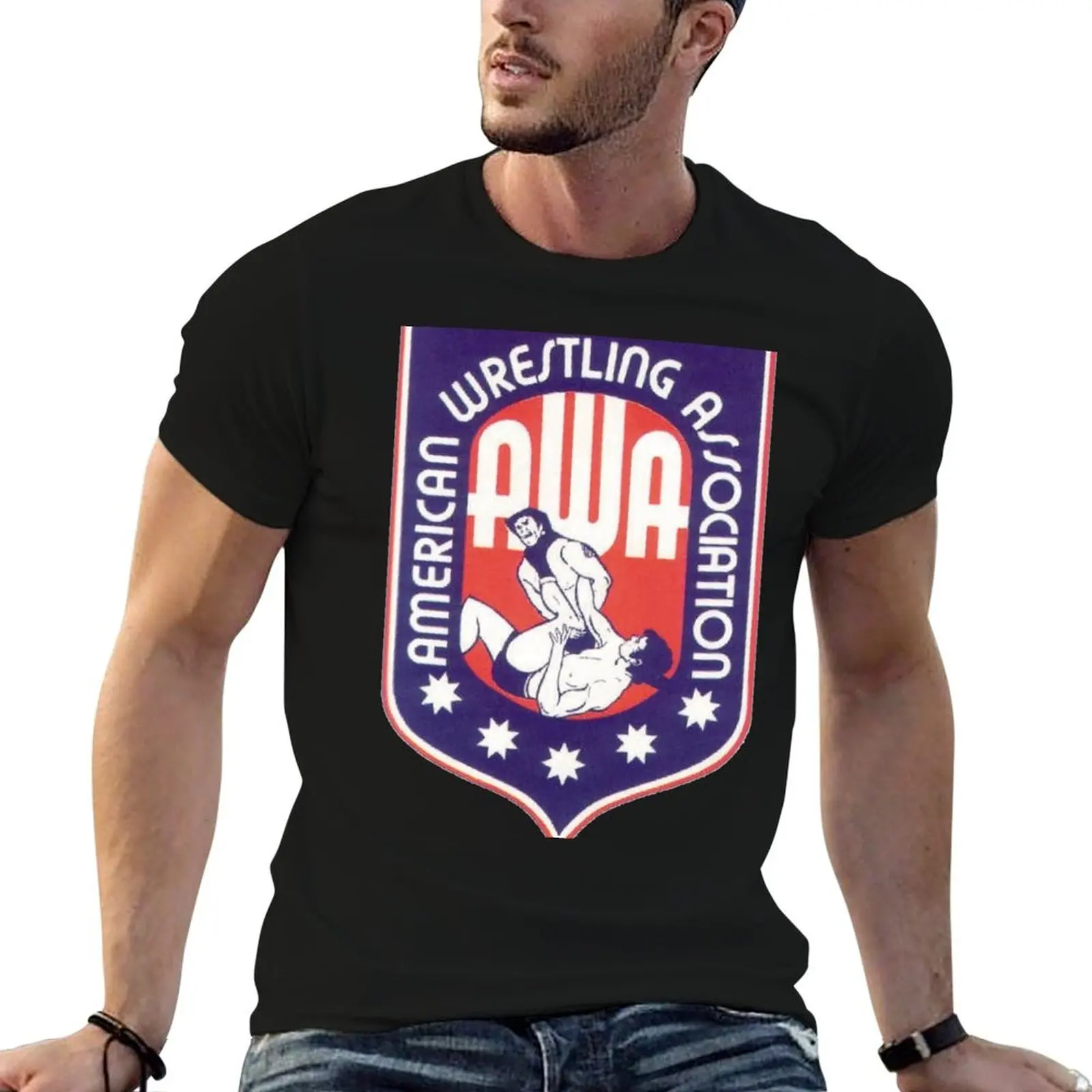 AWA - American Wrestling Association T-Shirt rapper graphic tees Clothing clothes for men