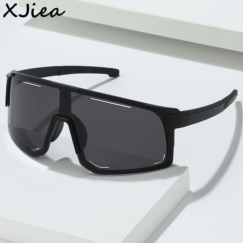 

XJiea Fashion Cycling Sunglasses For Women Men Oversized Protection Windproof Glasses Trendy Mirror UV400 Lenses Shades Goggle