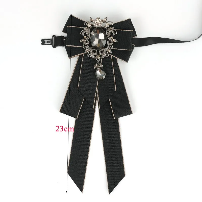 Neue elegante klassische retro bowtie neck tie band strass corsage bowtie cravat geschenke für männer hochzeit formale kleid zubehör – Detail 31