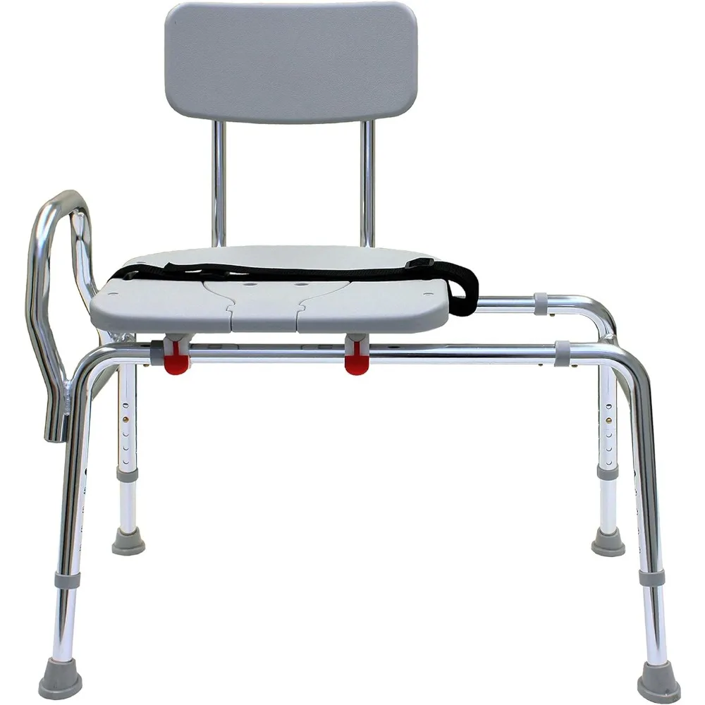 

Pro-Slide Shower Chair & Tub Transfer Bench Height Adjustable, Heavy-Duty Capacity Up To 400 LBs for Elderly & Disabled