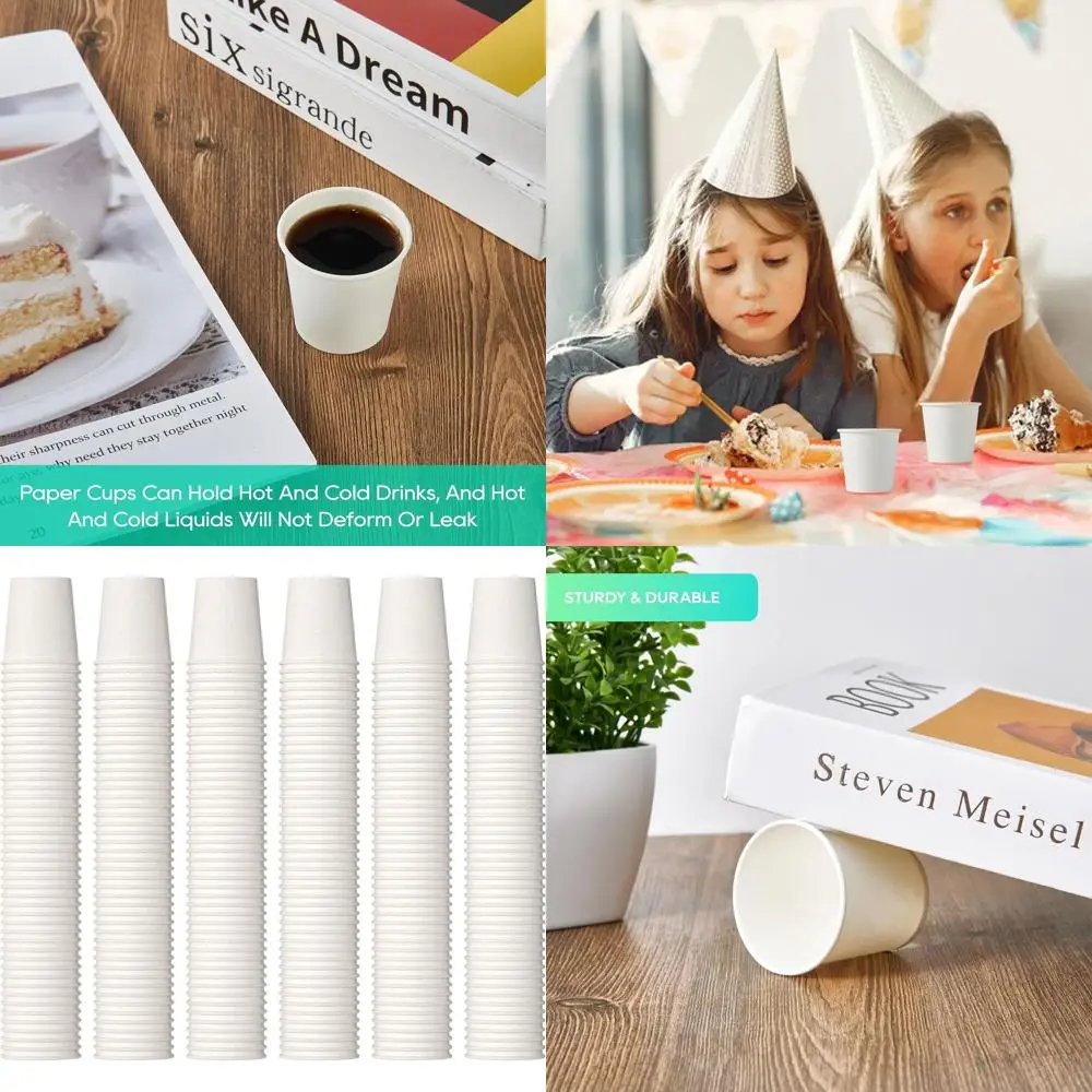 

1440 Count Small White Paper Cups for Bathroom, Mini Disposable Cups Ideal for Mouthwash and Espresso Sampling