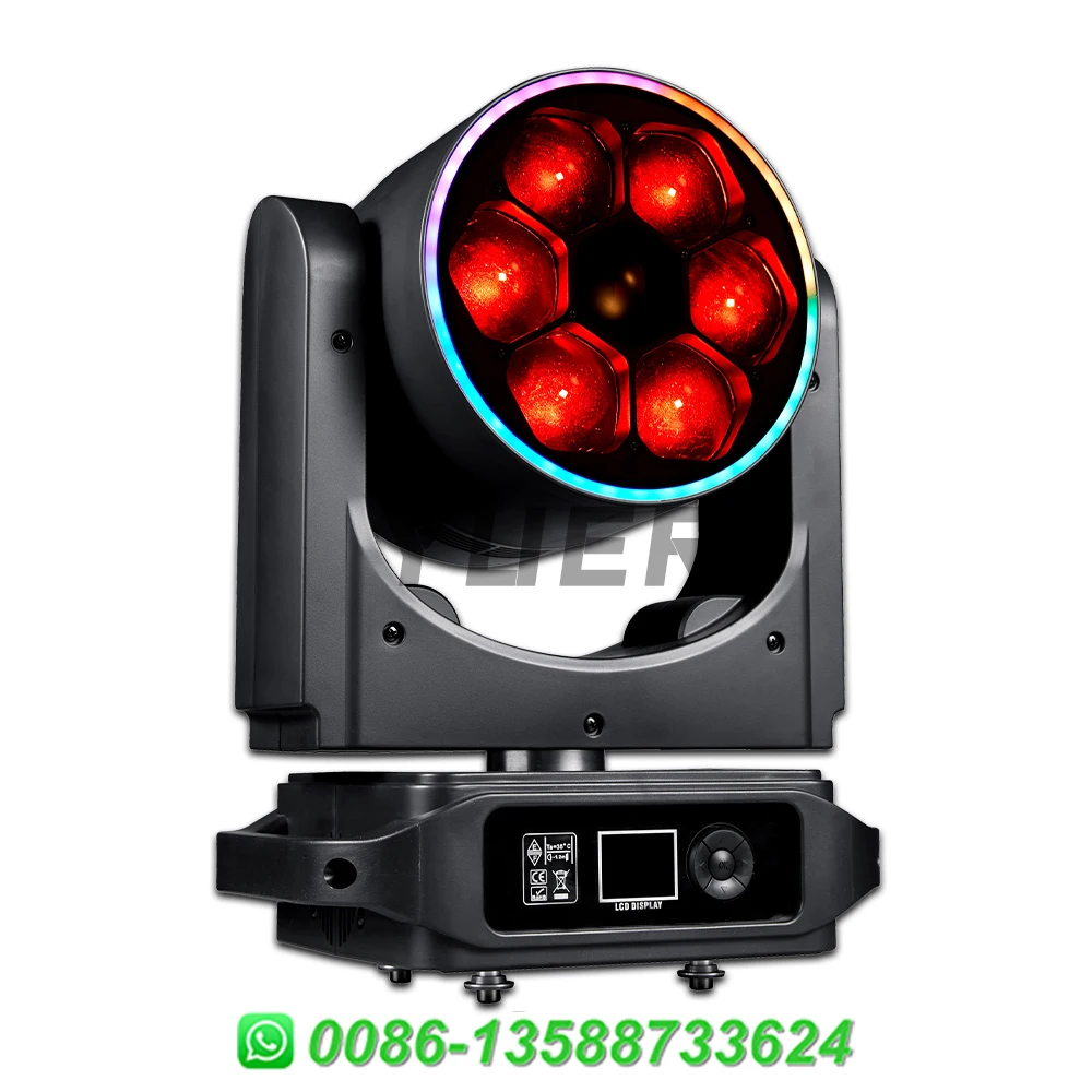 New 7X40W LED RGBW Bee Eye Moving Head Light with Aperture Wall Wash Beam Horse Racing Effect DMX512 DJ Disco Party Stage Effect