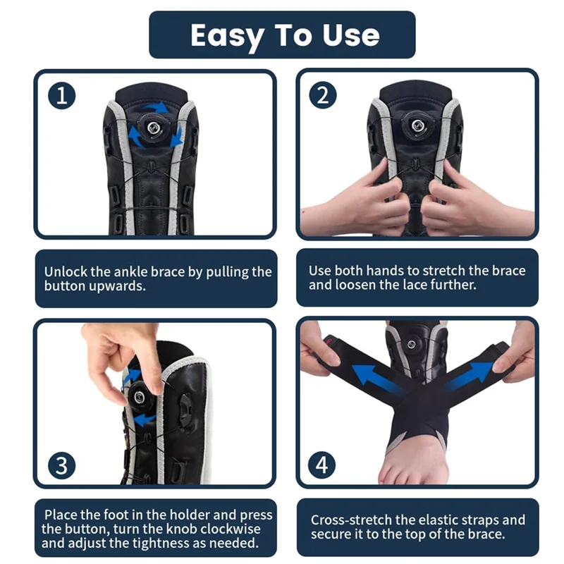 ABMH- دعامة الكاحل للنساء والرجال دعم الكاحل قابل للتعديل لكرة السلة والكرة الطائرة والتنس للرياضة ودعم الكاحل