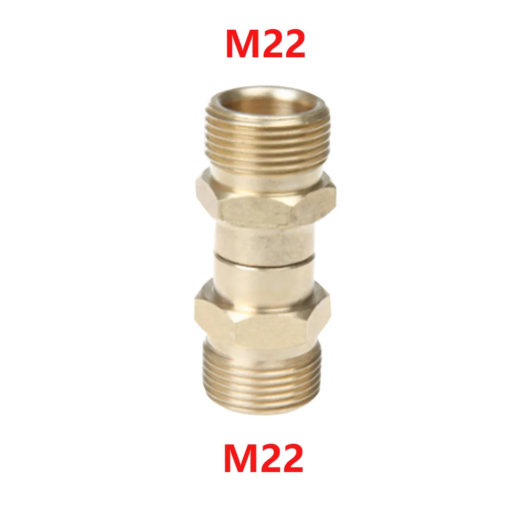 Brass High Pressure Washer Swivel Joint Connector Hose Fitting M22 Thread 360 Degree Rotation Hose Sprayer Connector